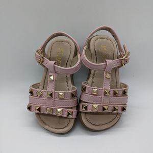 Pink studded sandals